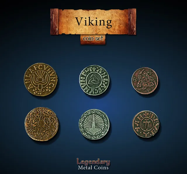 drawlab-legendary-metal-coins-m-nzset-viking-20-teilig image 1