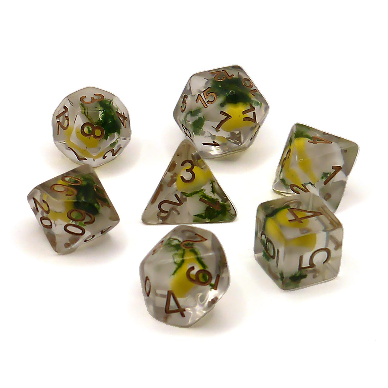 dice4friends-7-teil-rpg-w-rfelset-mushroom-yellow-transparent image 2
