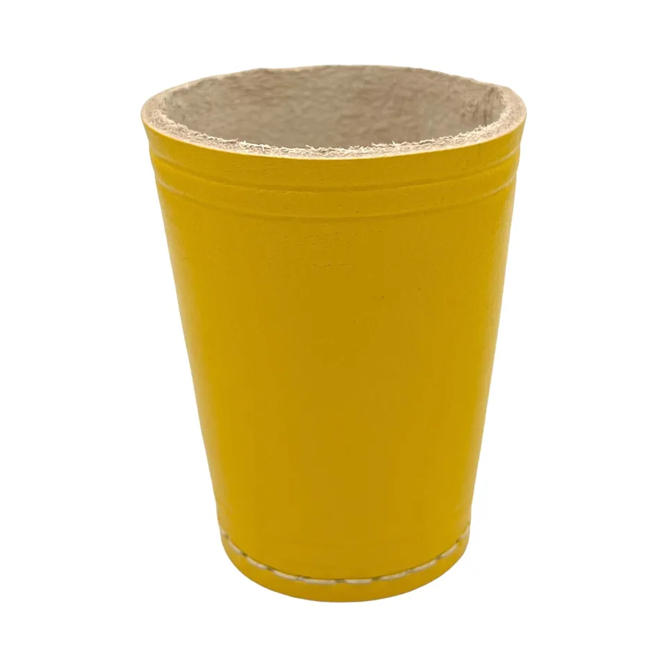 dice4friends-accessoires-w-rfelbecher-gelb-b-ffelleder image 1