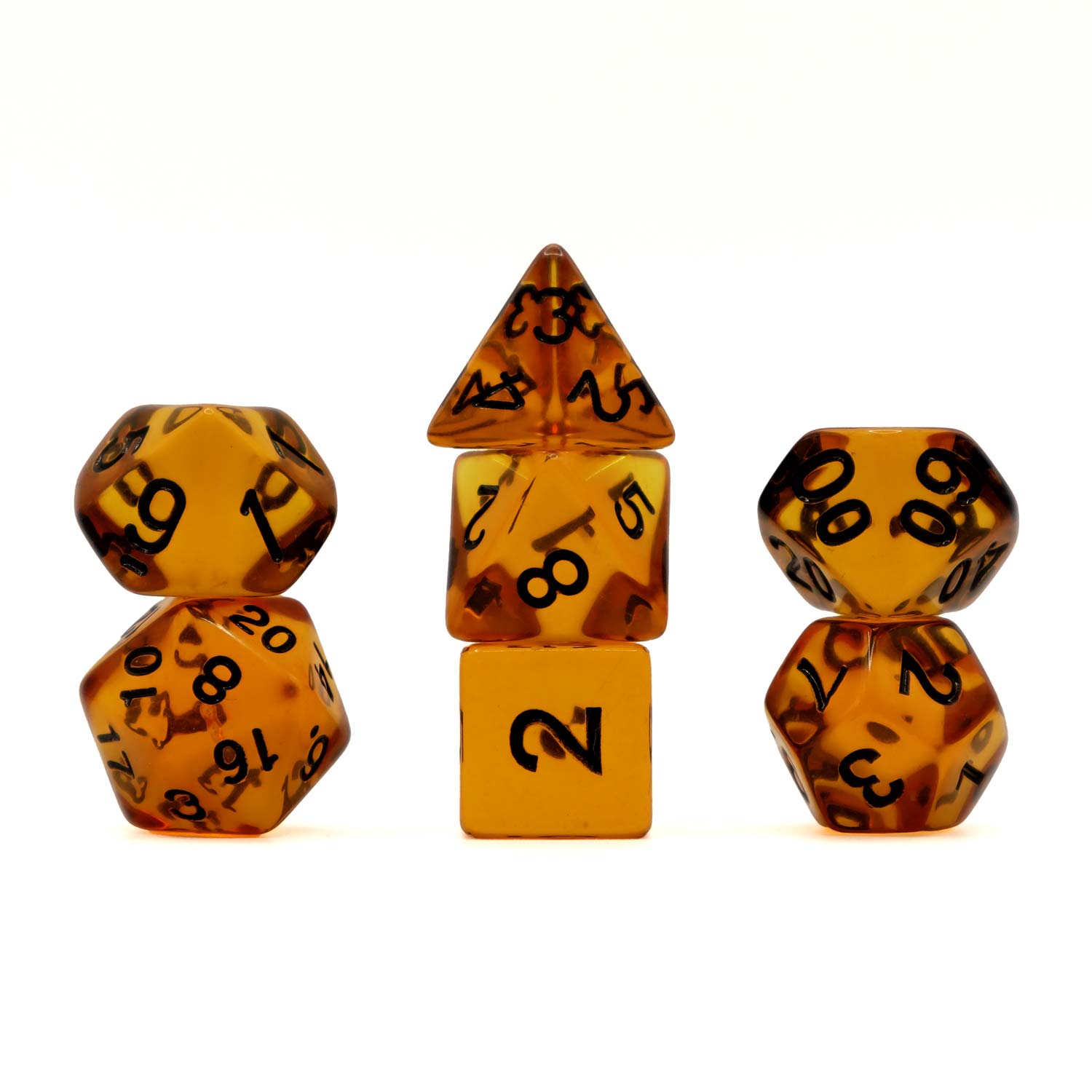 dice4friends-7-tlg-rpg-w-rfelset-transparent-black-honey-w-rfel-7er image 1