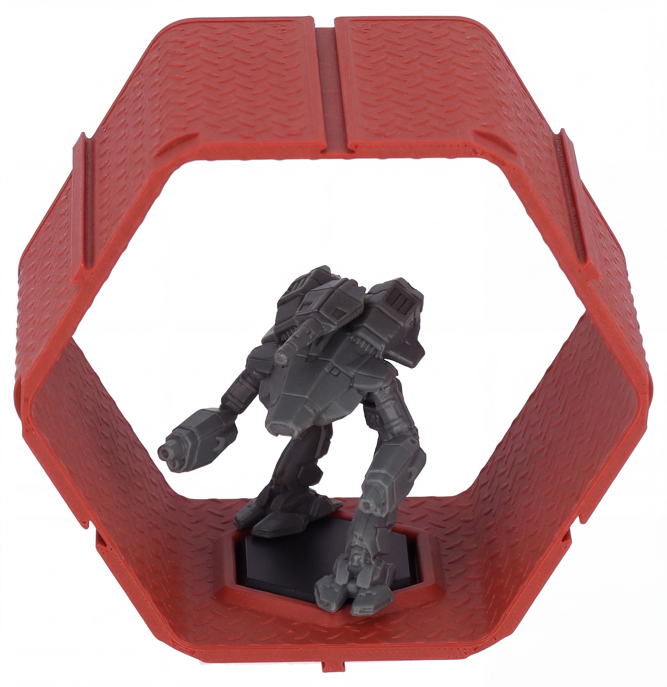 feldherr-accessories-hexagon-wall-shelf-battlemechs-silber-display image 8