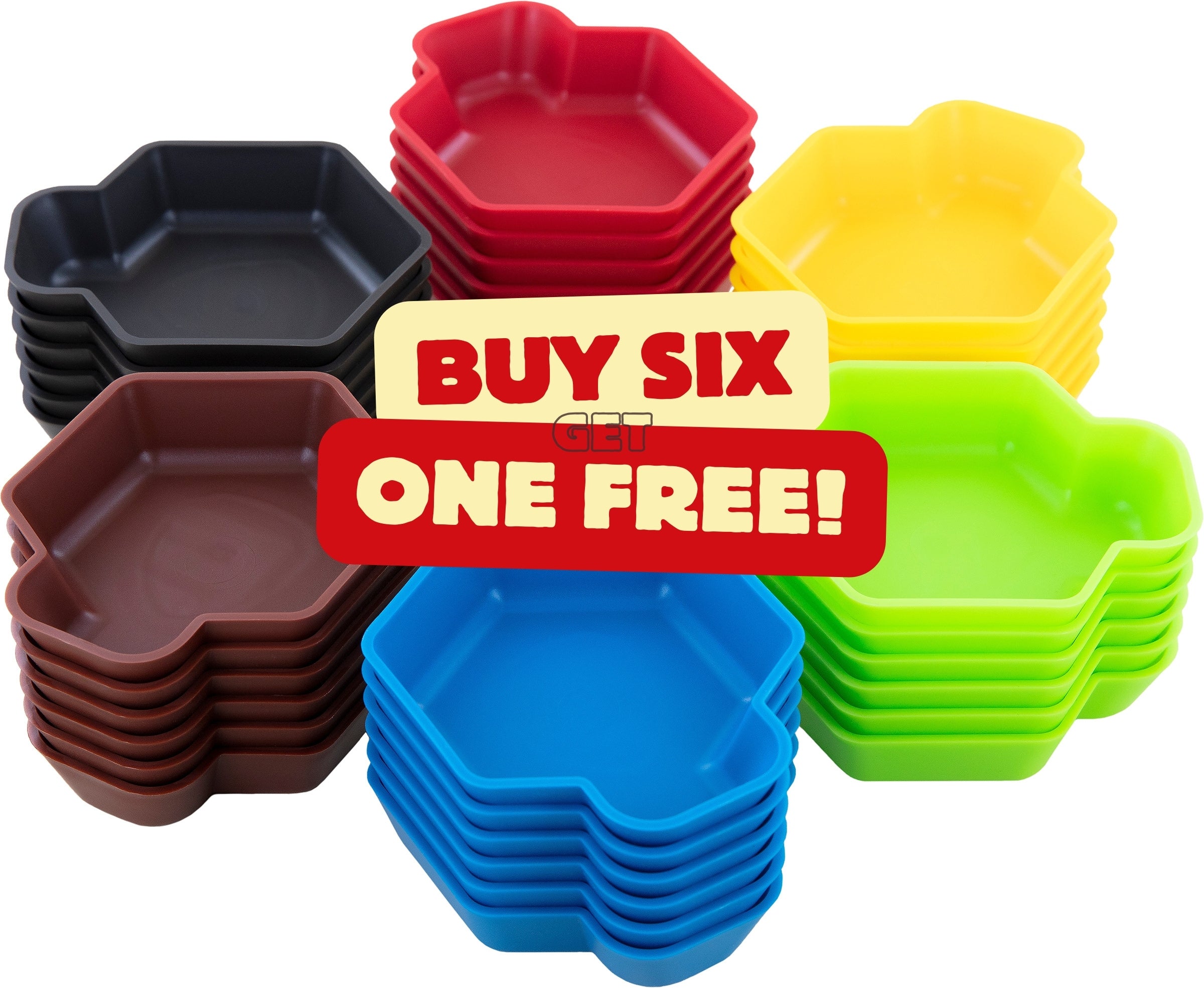 feldherr-shell-token-trays-36er-set-sortierschalen-bunt image 1