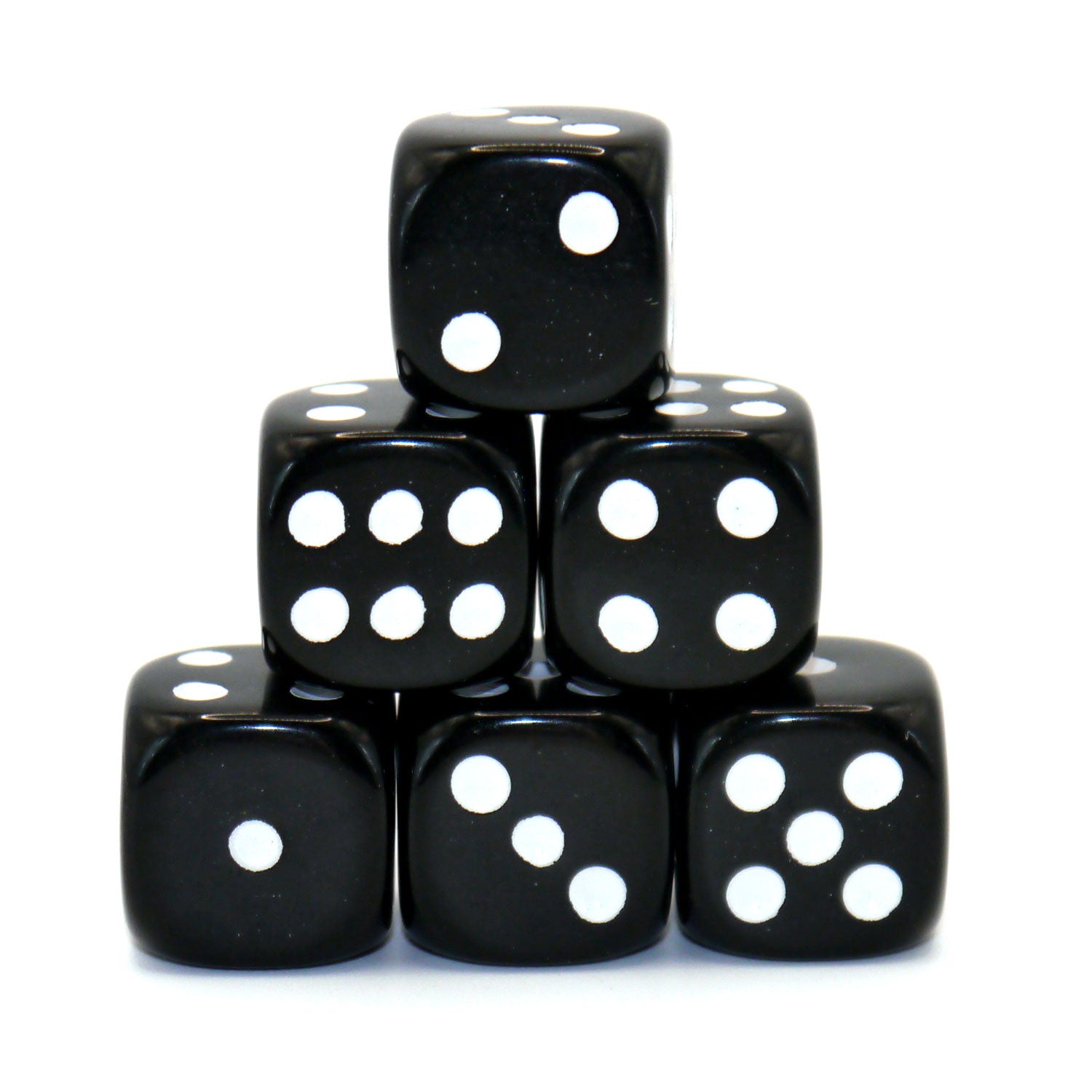 dice4friends-d6-augenw-rfel-opaque-black-white-w-rfelset-6x-16mm image 1