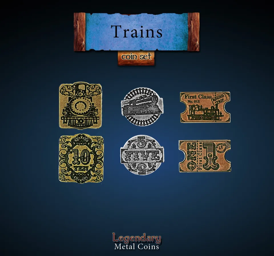 drawlab-legendary-metal-coins-train-units-m-nzset-24-metallm-nzen image 1
