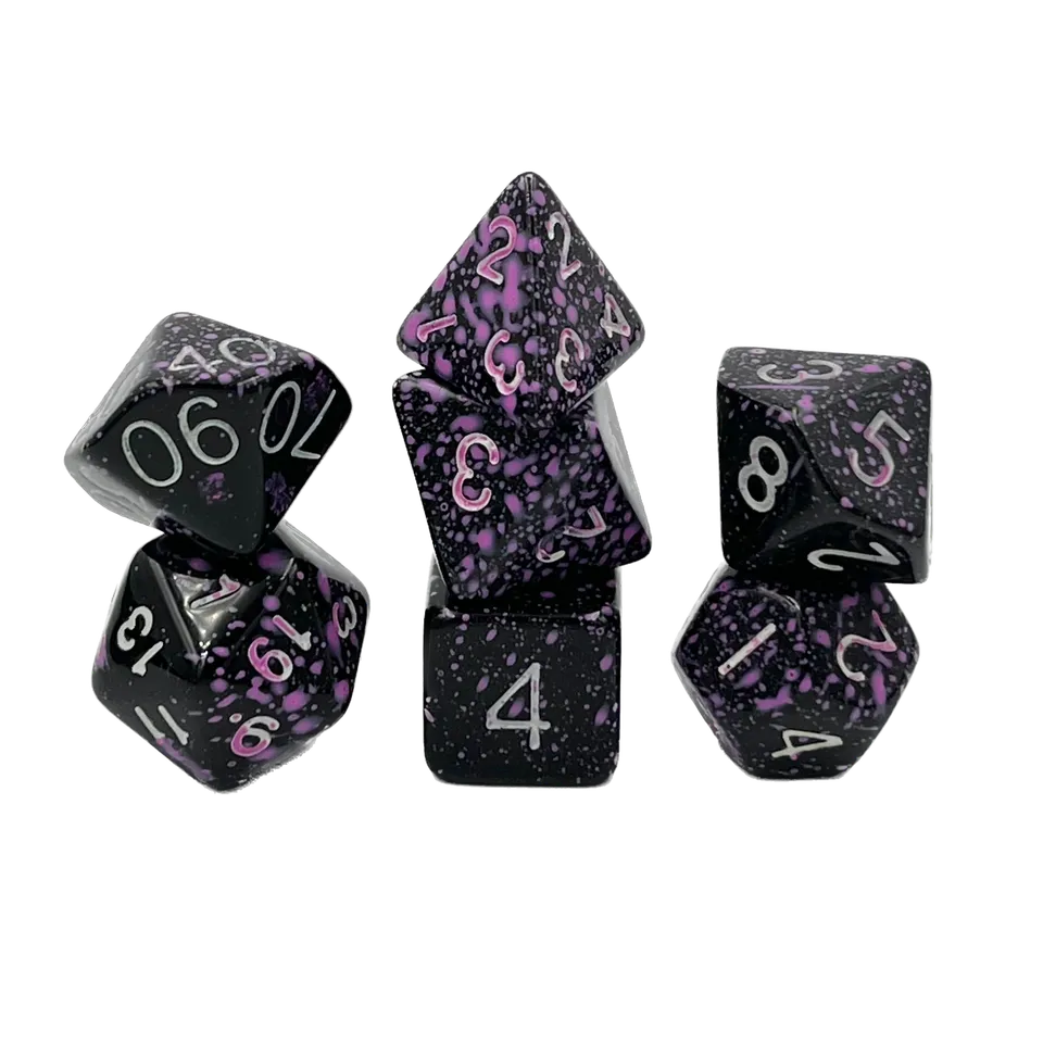 dice4friends-7-teiliges-rpg-w-rfelset-sparkling-black-pink-7-w-rfel image 1