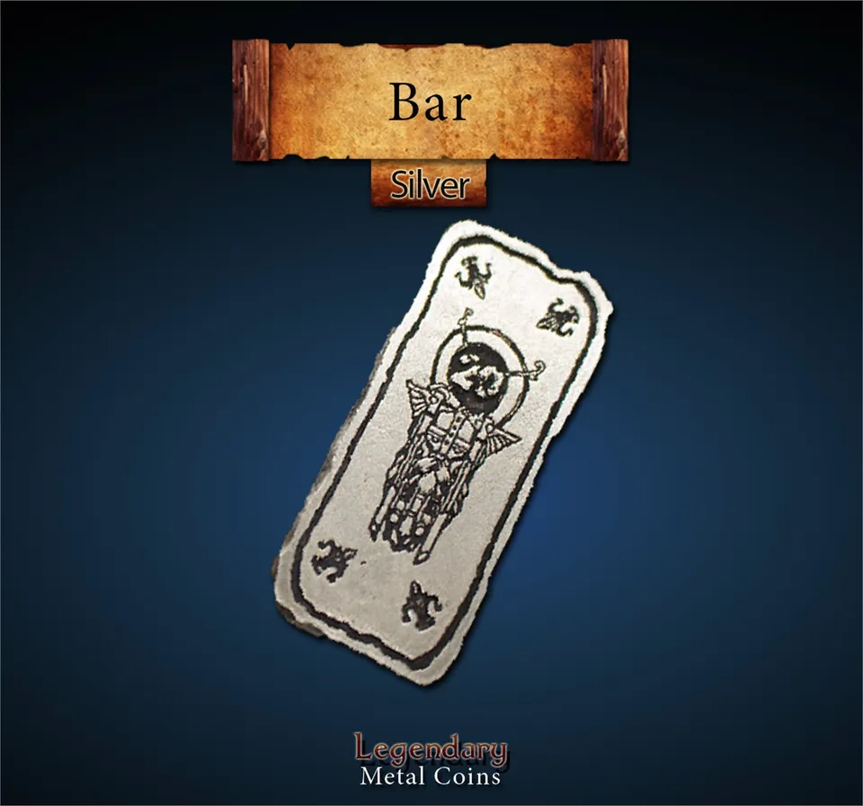 drawlab-silver-bar-20-legendary-metal-coins-silberbarren image 1