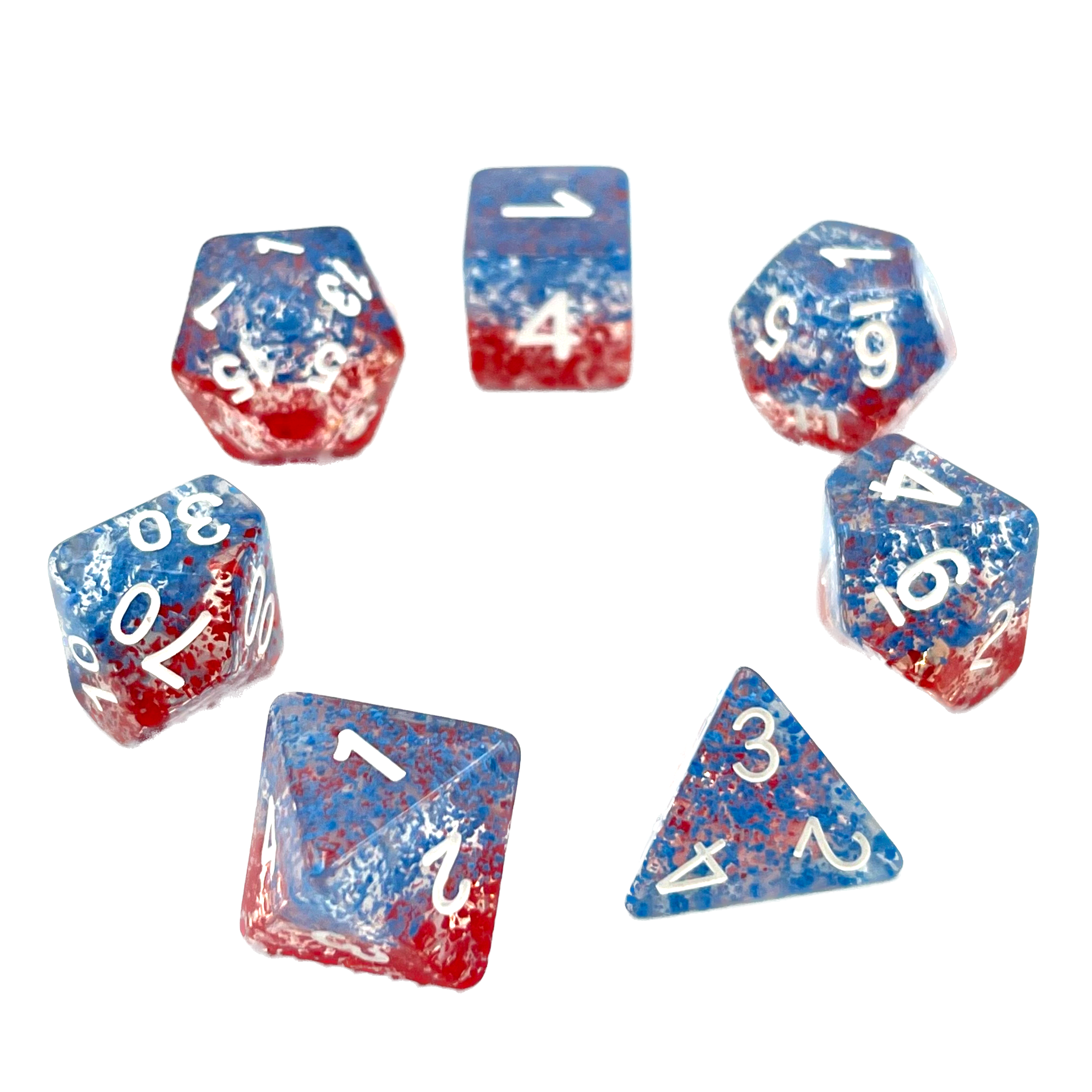 dice4friends-confetti-blue-coral-w-rfelset-7-teilig-transparent image 2
