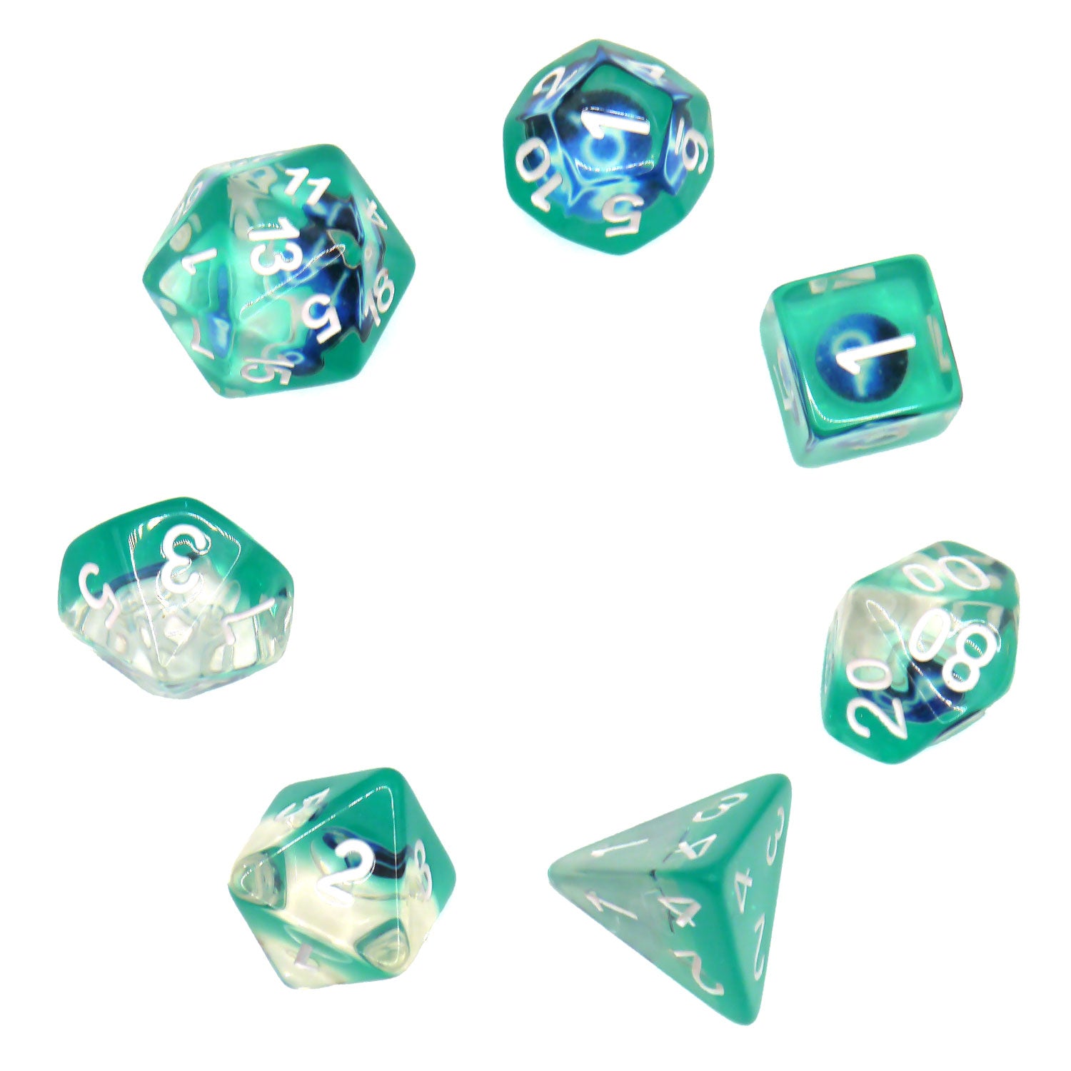 dice4friends-rpg-w-rfelset-zodiac-taurus-transparent-7-teilig image 3