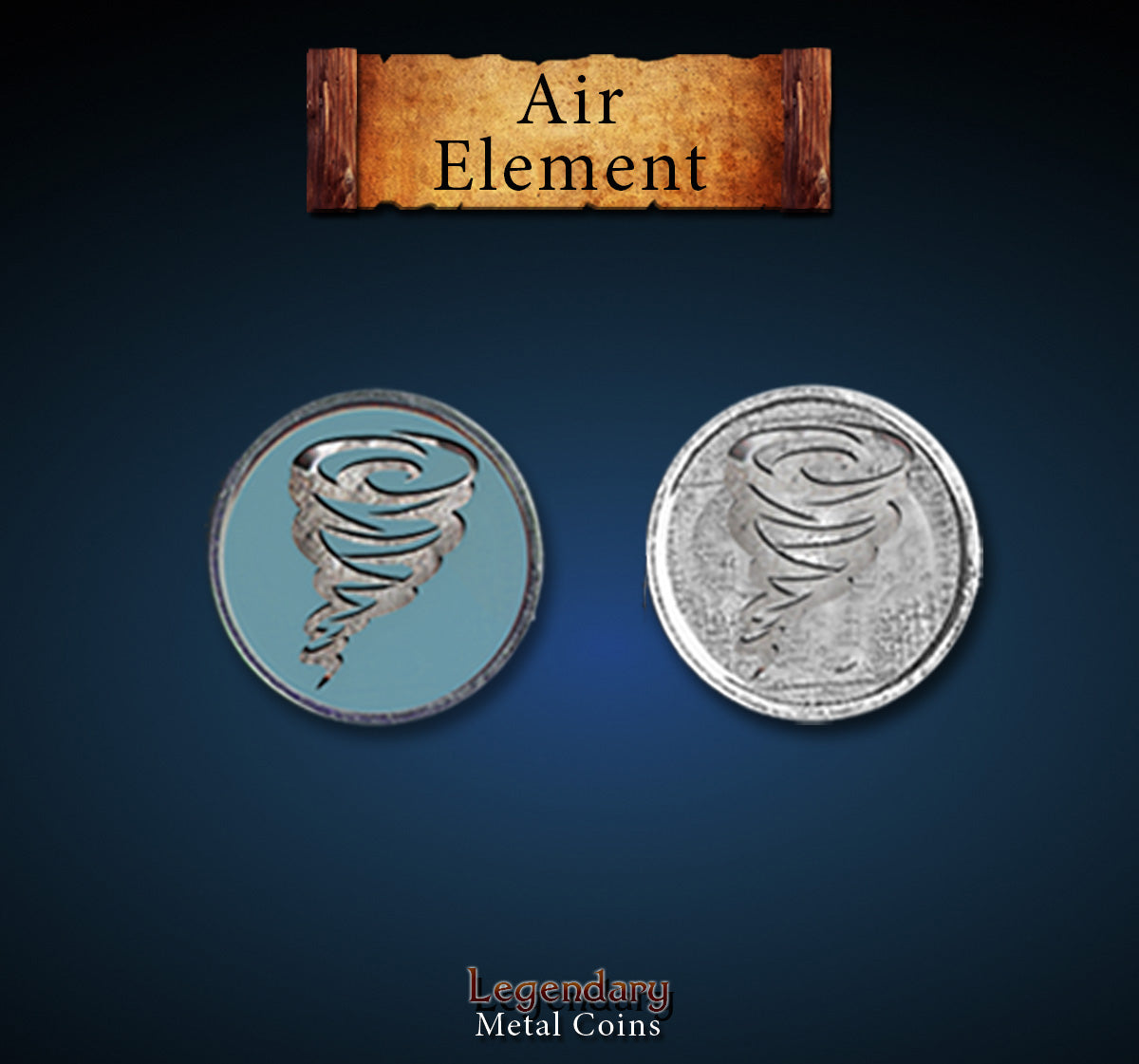 drawlab-legendary-metal-coins-air-element-set-10-token-28mm image 1