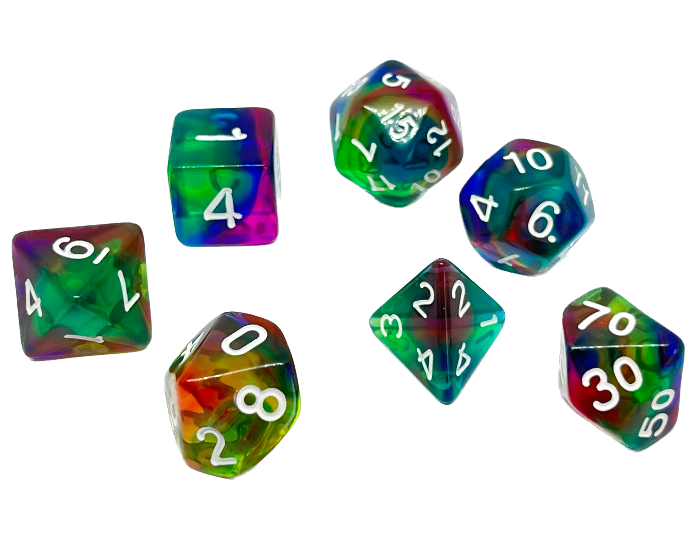 dice4friends-rainbow-storm-transparent-w-rfelset-7-teilig image 3
