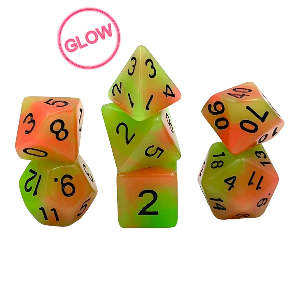dice4friends-rpg-w-rfelset-glow-apple-w-rfel-7-teilig-leuchtend image 1