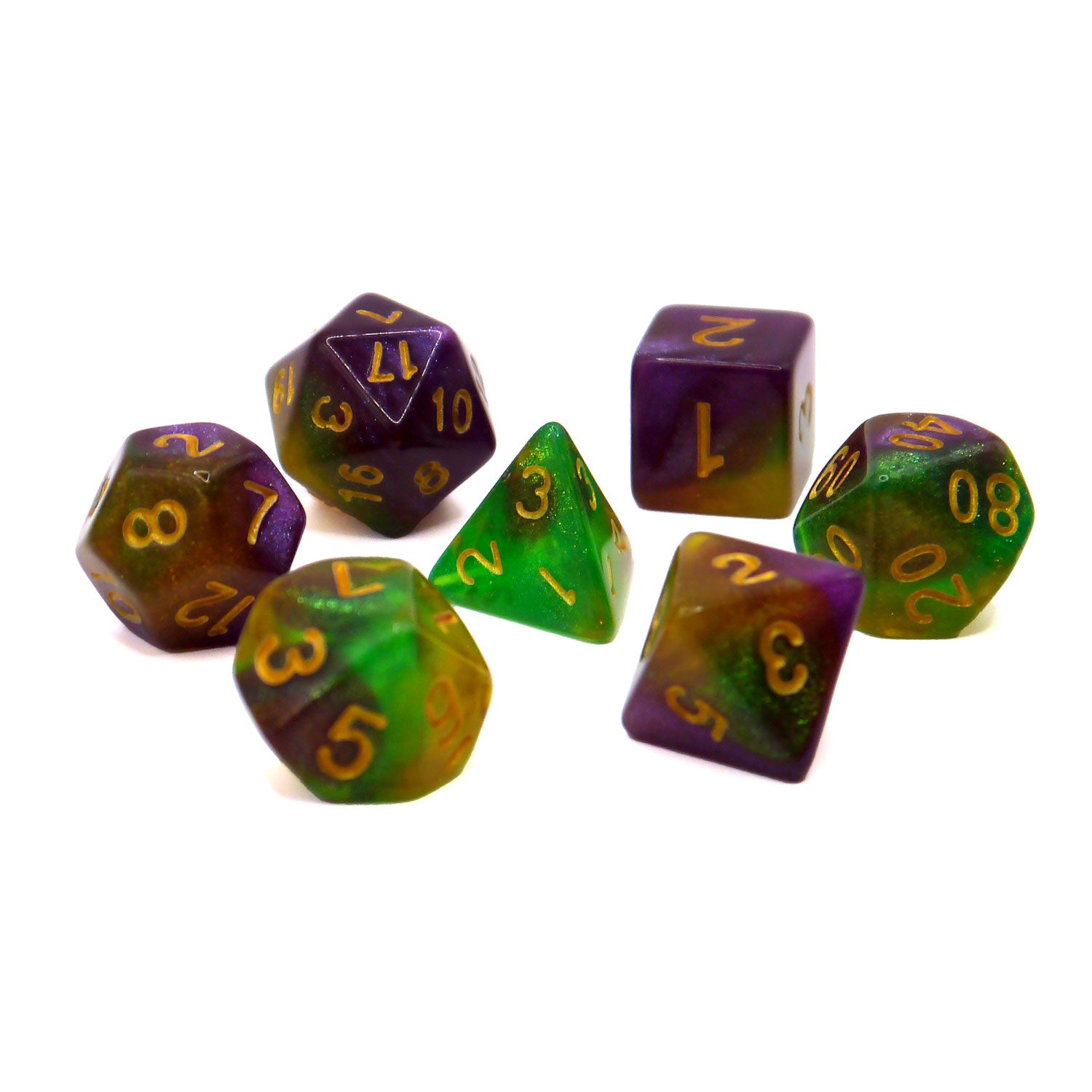 dice4friends-rpg-w-rfelset-galaxy-absinthe-7-teilig-gold image 2