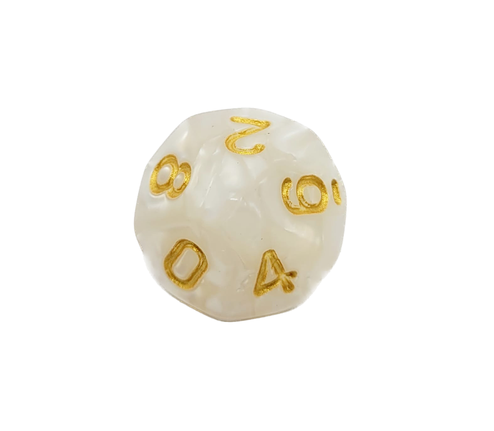 dice4friends-einzelw-rfel-d10-wei-gold-zahlenw-rfel-0-9-acryl image 1