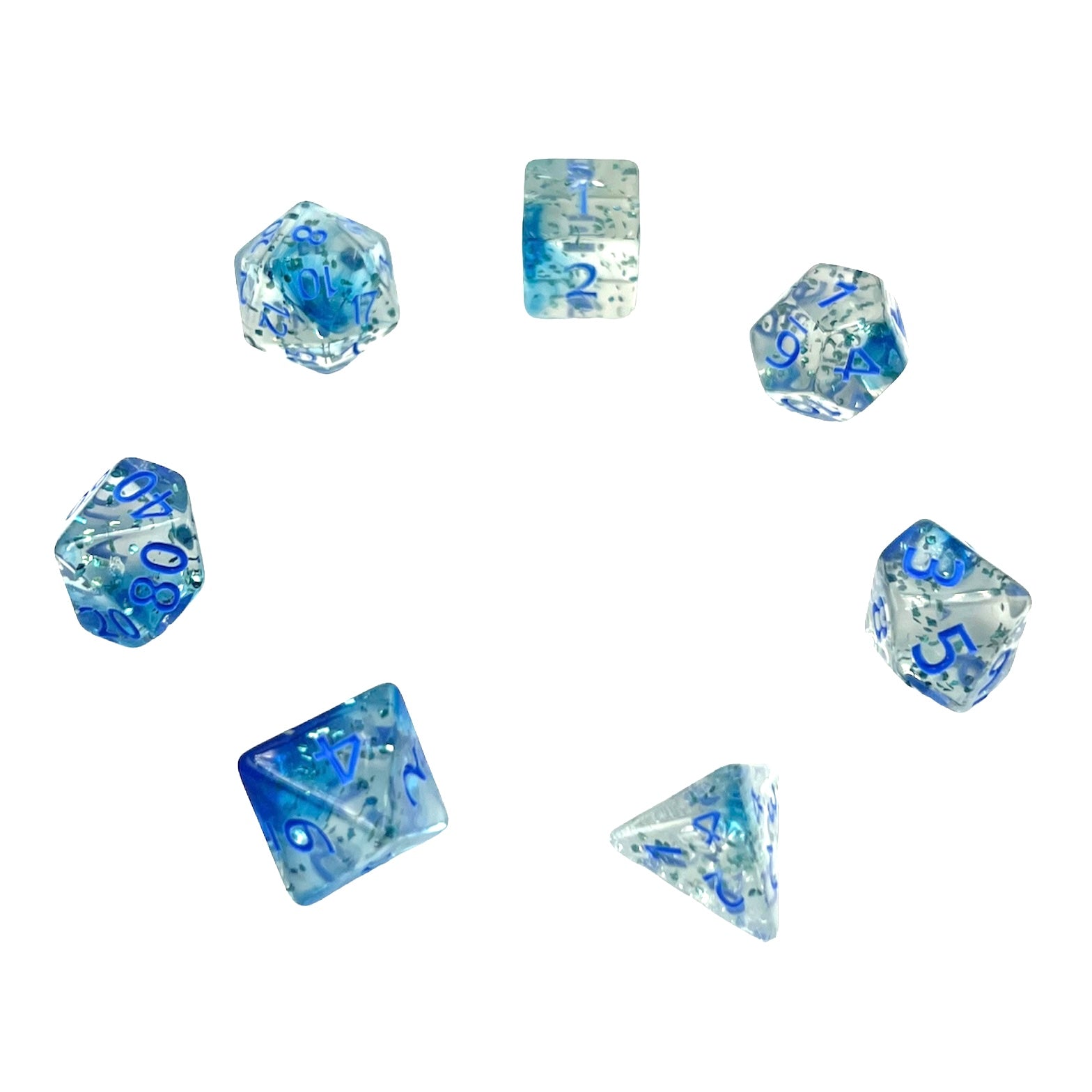 dice4friends-confetti-w-rfelset-blue-sulfer-w-rfel-7-teilig image 2