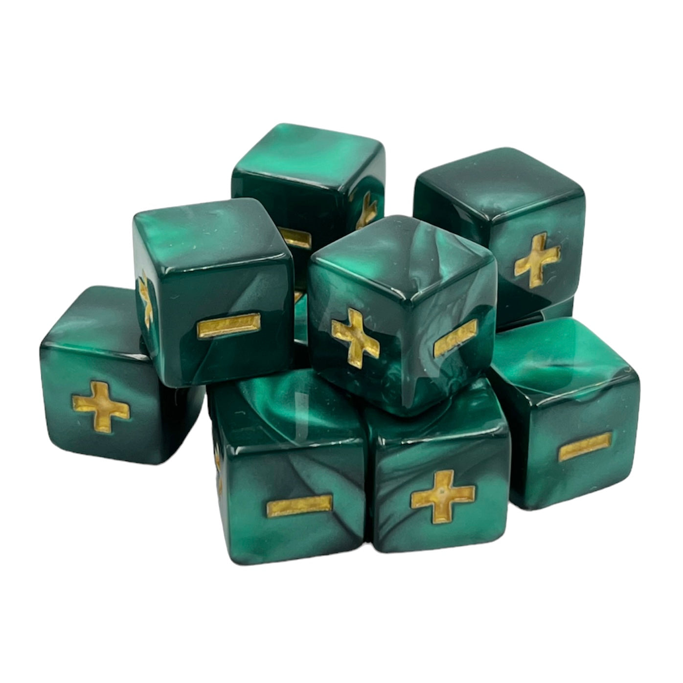 dice4friends-fate-fudge-w-rfel-marble-darkgreen-sonderw-rfel image 3