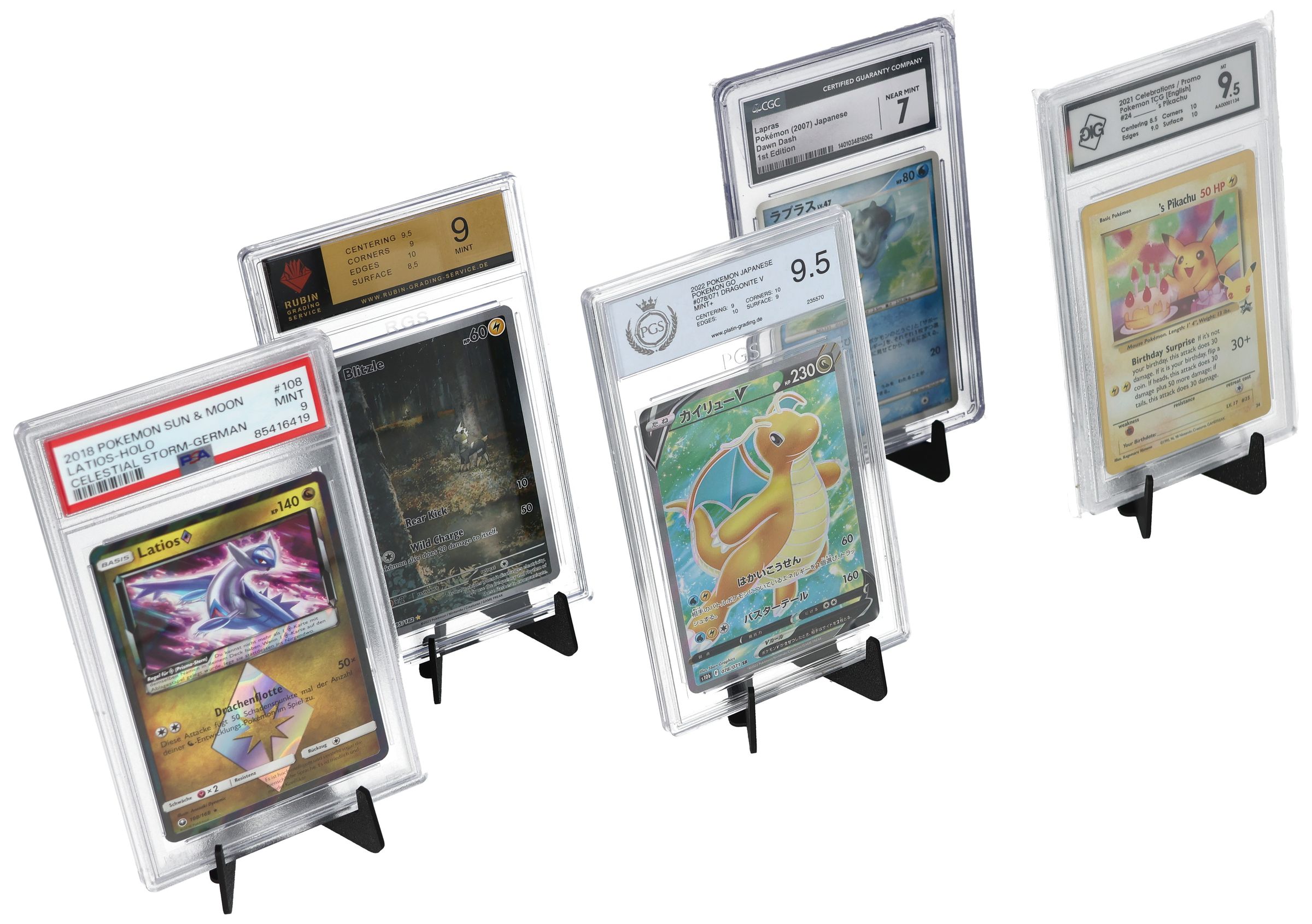 feldherr-kartenst-nder-faltbar-5er-set-graded-cards-schwarz image 2