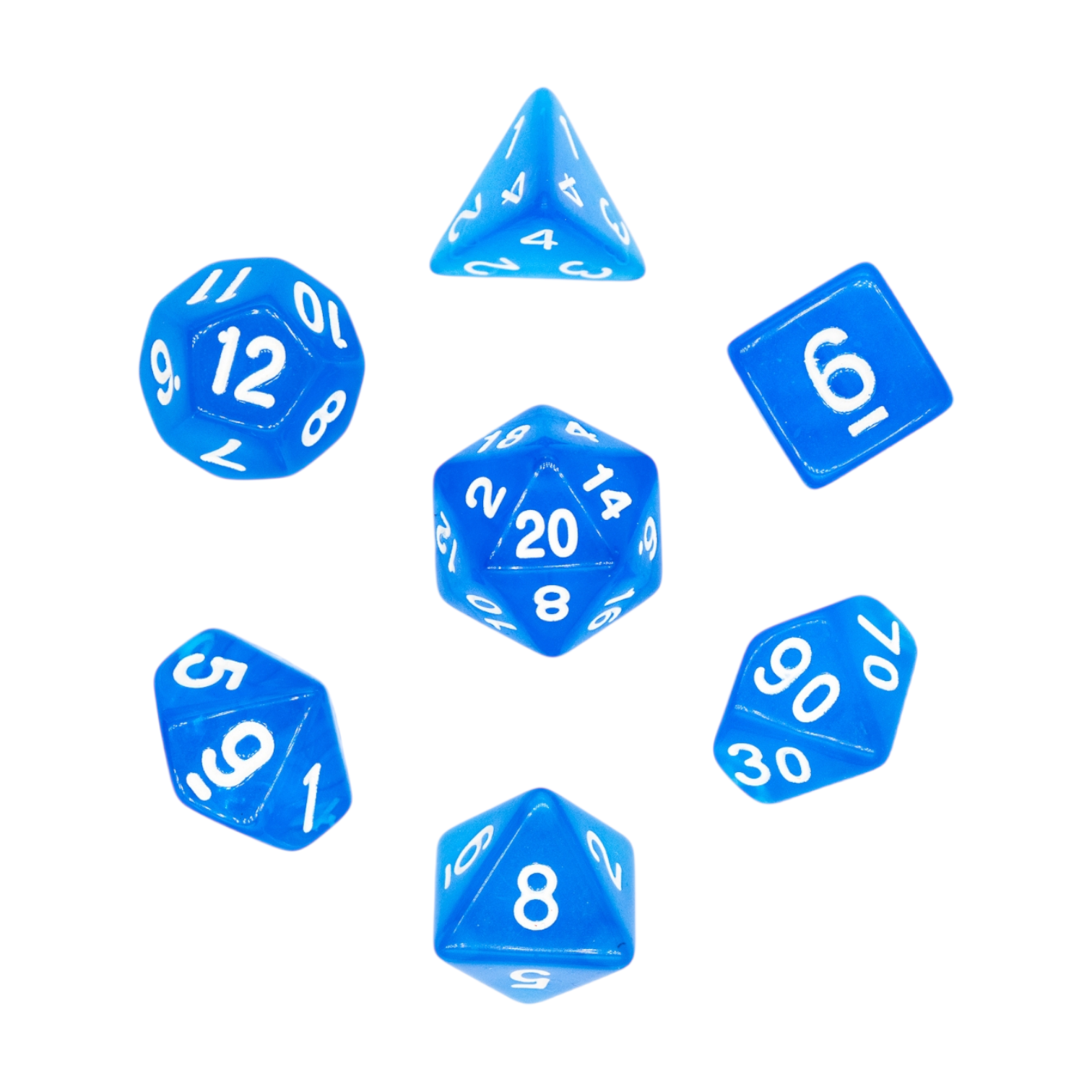 dice4friends-7-teiliges-rpg-w-rfelset-transparent-deep-blue-7-w-rfel image 1