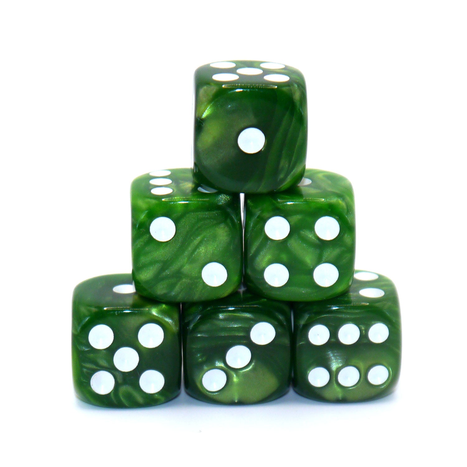 dice4friends-d6-augenw-rfel-sets-pearl-green-w-rfel-6er-16mm image 1