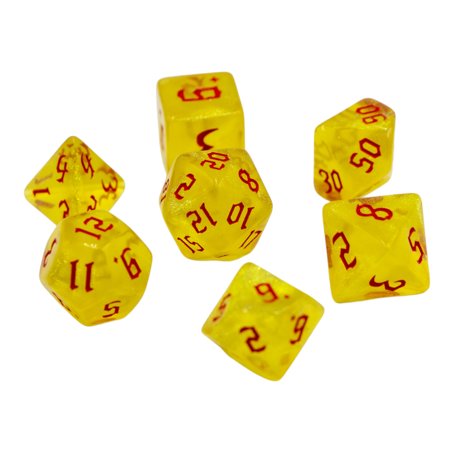 dice4friends-galaxy-ginger-w-rfelset-7-teilig-gelb-glitzer image 2