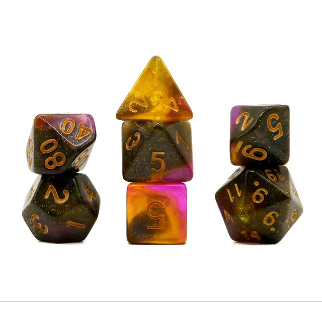 dice4friends-galaxy-w-rfelset-turmalin-7-teilig-gelb-pink-gr-n image 1