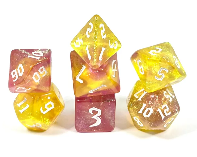dice4friends-galaxy-rpg-w-rfelset-7-teilig-citrin-rose image 1