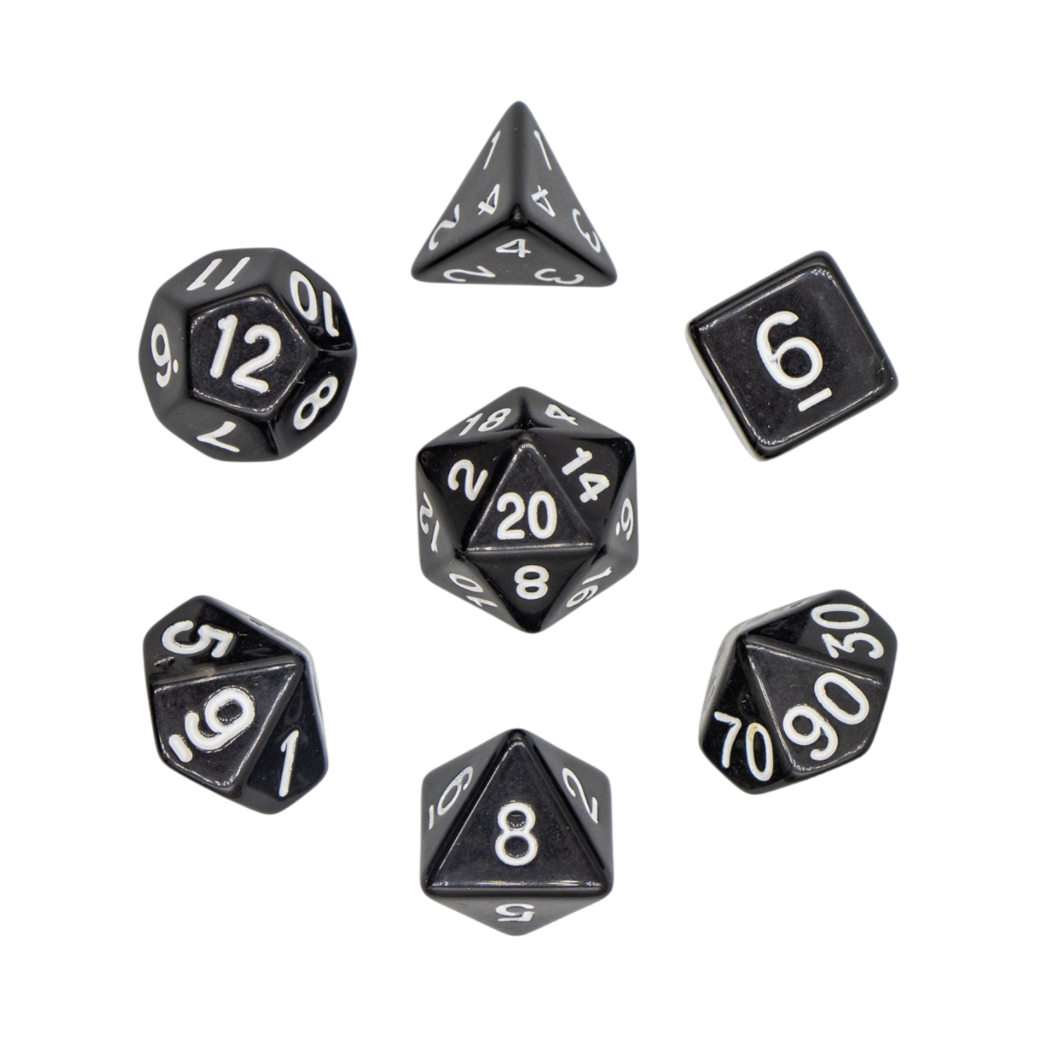 dice4friends-rpg-w-rfelset-opaque-black-white-w-rfel-7-teilig image 1