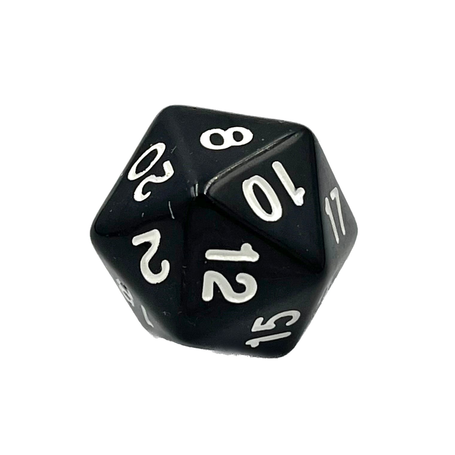 dice4friends-d20-einzelw-rfel-schwarz-wei-20-seitig-acryl image 1