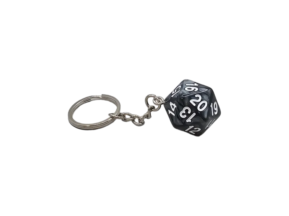 dice4friends-d20-spindown-keychain-black-schl-sselanh-nger-w20 image 1