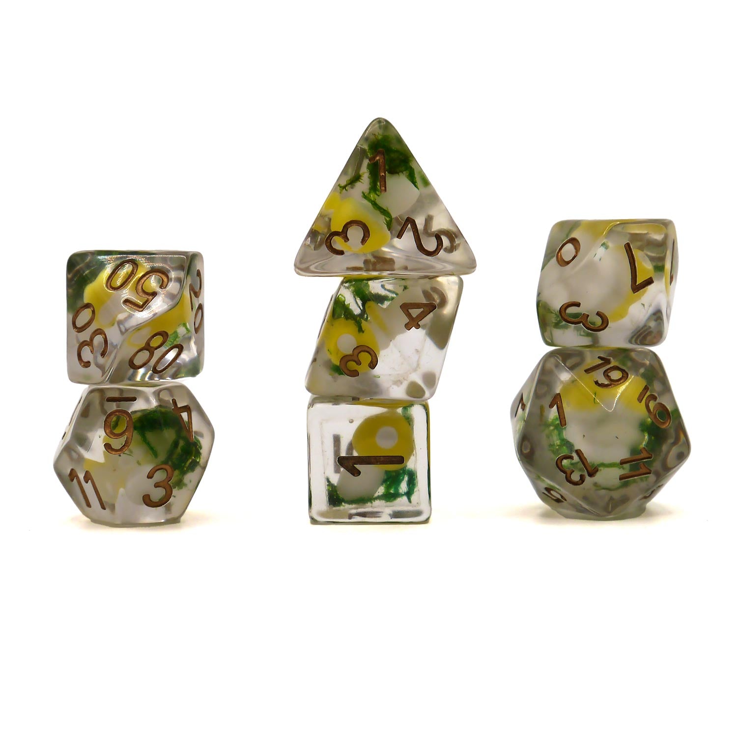 dice4friends-7-teil-rpg-w-rfelset-mushroom-yellow-transparent image 1