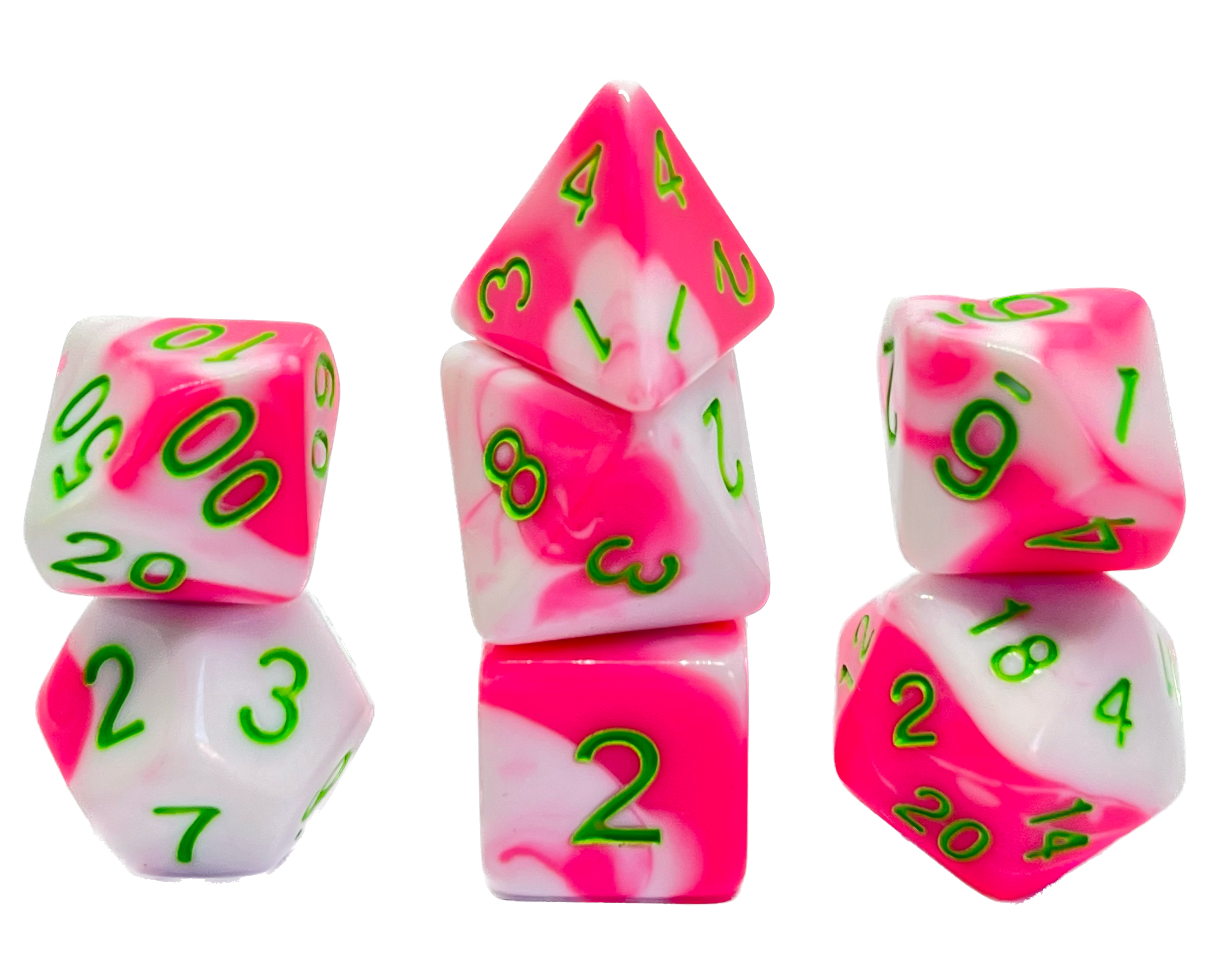 dice4friends-7-teiliges-rpg-w-rfelset-strawberry-pink-w-rfel-mehrfarbig image 1