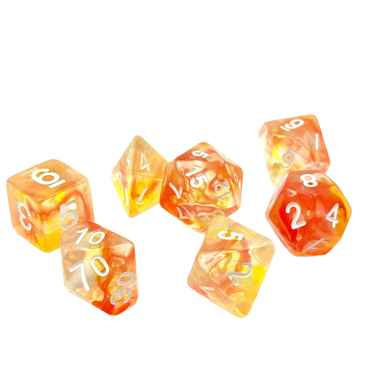 dice4friends-7-teiliges-rpg-w-rfelset-transparent-orange-swirl-7-w-rfel image 3