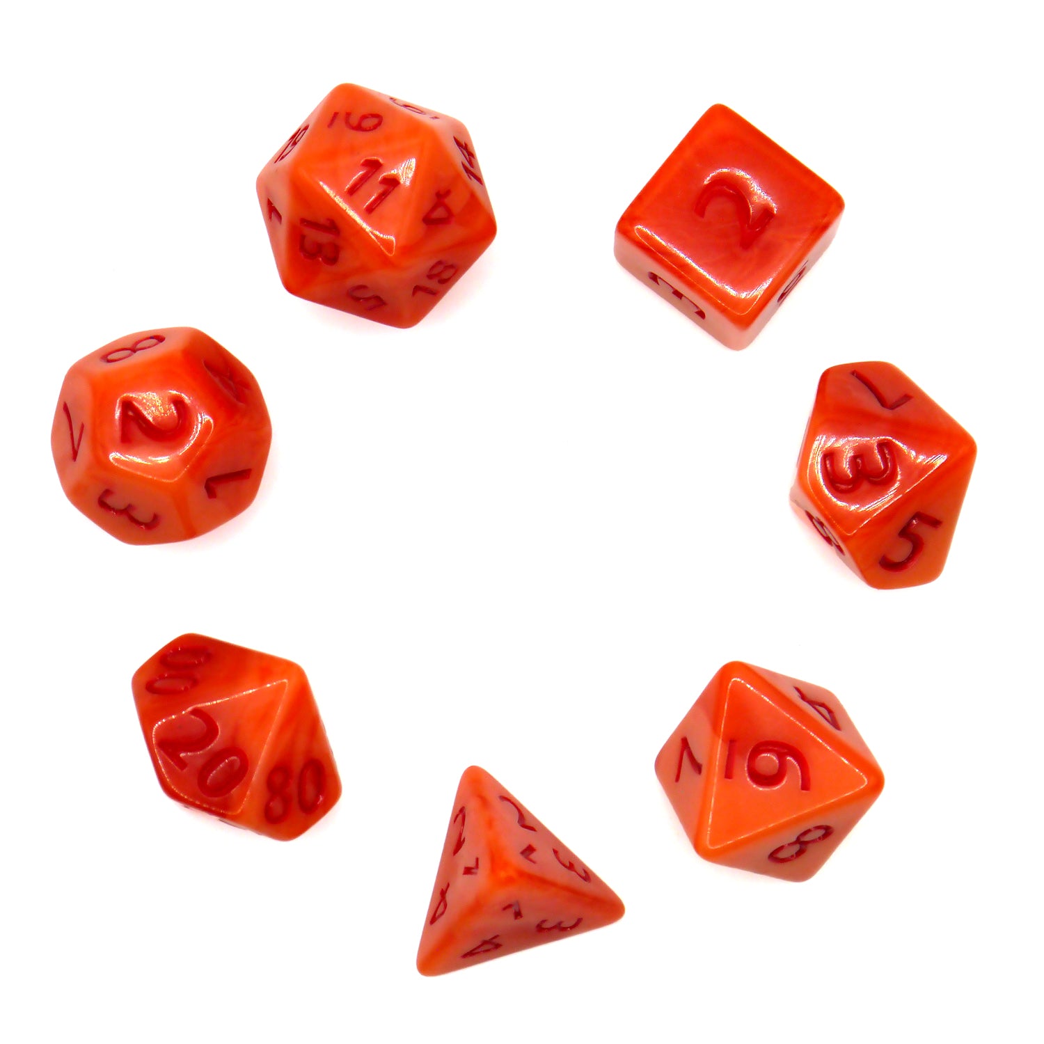 dice4friends-7-teiliges-rpg-w-rfelset-sweet-peach-gum-orange-rot-7er image 3