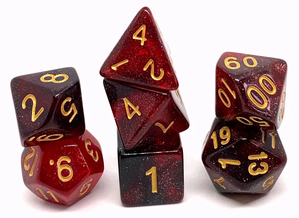 dice4friends-galaxy-red-w-rfelset-7-teilig-schwarz-rot image 1