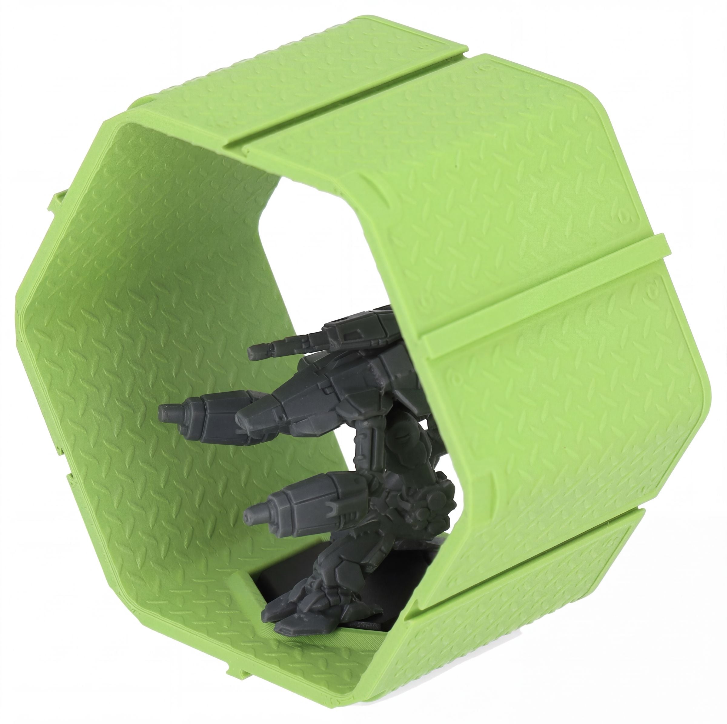 feldherr-accessories-hexagon-wall-shelf-battlemechs-silber-display image 7