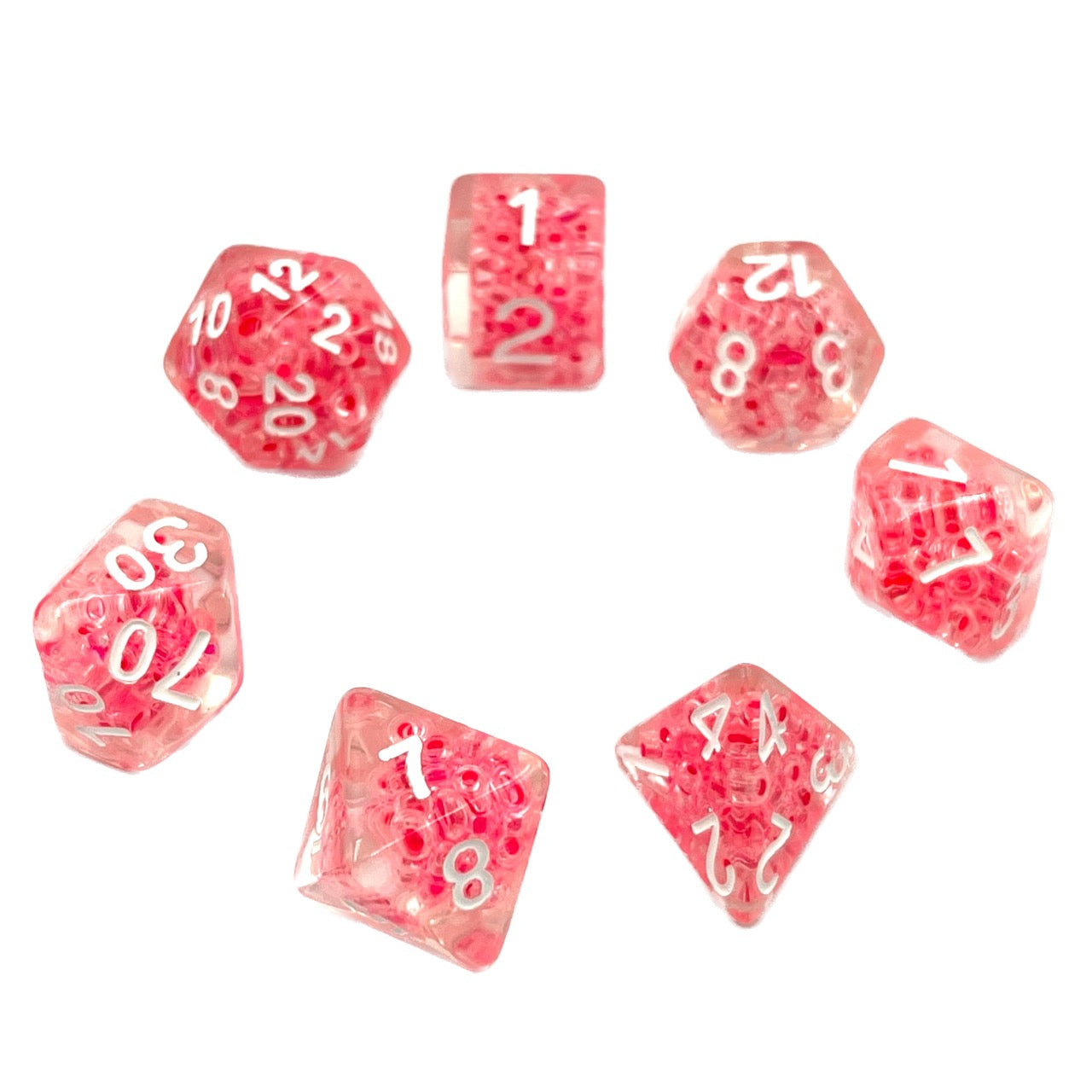 dice4friends-transparent-pink-bubble-rpg-set-7-teilig image 2