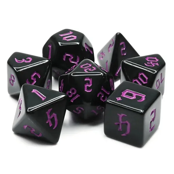 dice4friends-7-teiliges-rpg-w-rfelset-opaque-black-purple image 1