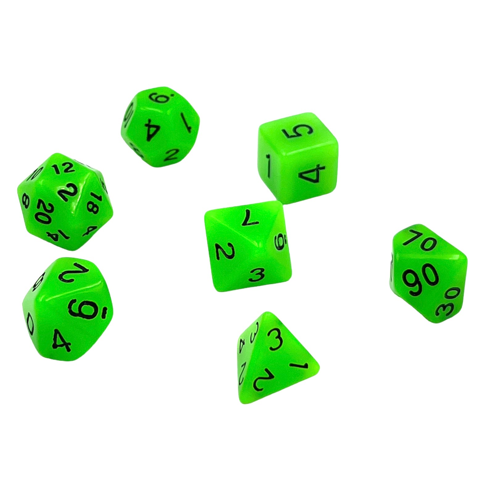 dice4friends-7-teiliges-rpg-w-rfelset-glow-green-nachtleuchtend-gr-n image 3