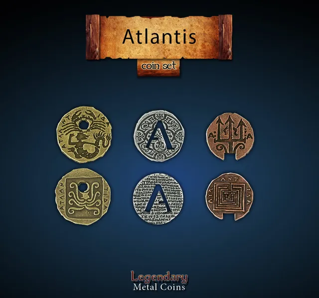drawlab-legendary-metal-coins-atlantis-m-nzset-20-metallm-nzen image 1