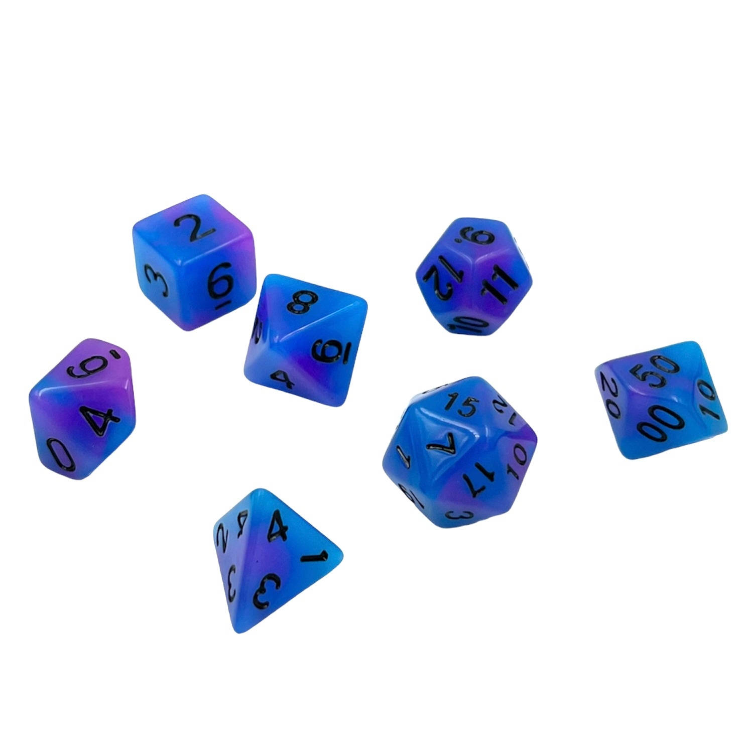 dice4friends-7-teiliges-rpg-w-rfelset-glow-blueberry-blau image 3