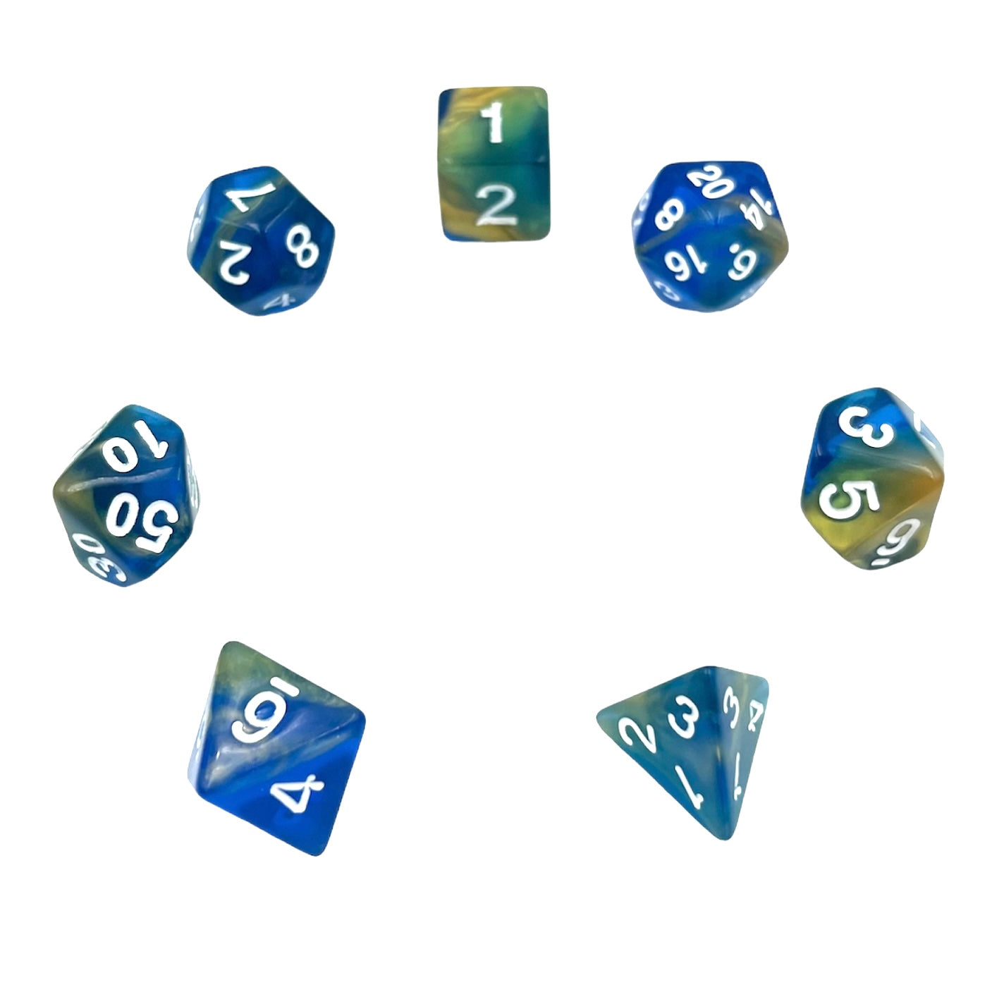 dice4friends-7-teiliges-rpg-w-rfelset-starry-night-mehrfarbig-w-rfel image 2