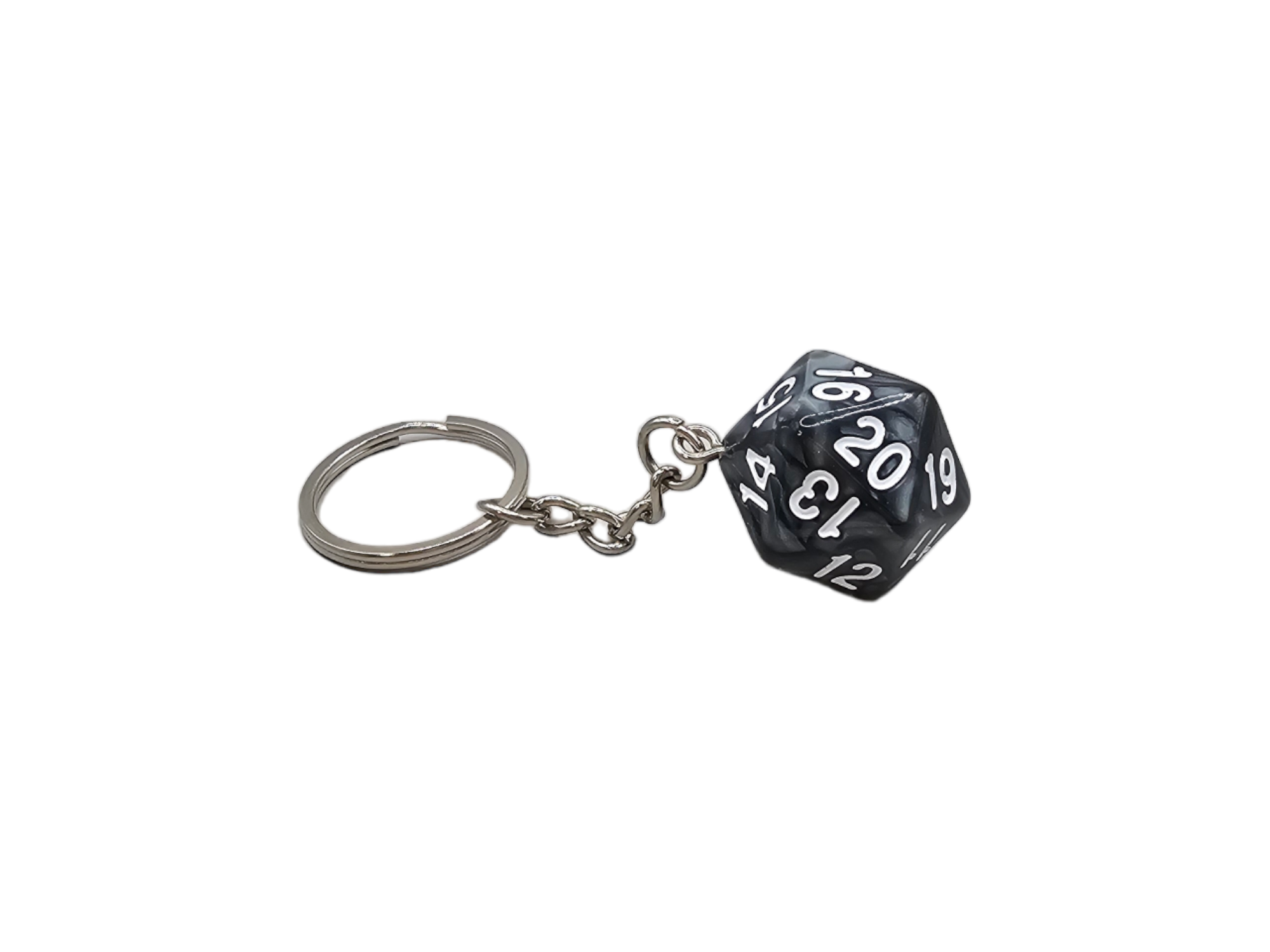 dice4friends-d20-spindown-keychain-black-schl-sselanh-nger-w20 image 1
