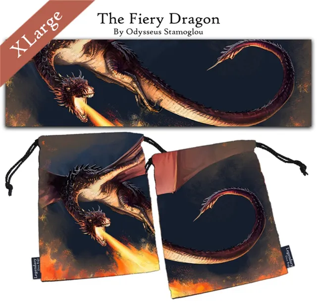 drawlab-legendary-dice-bags-fiery-dragon-w-rfelbeutel-xl-18-7-cm image 1