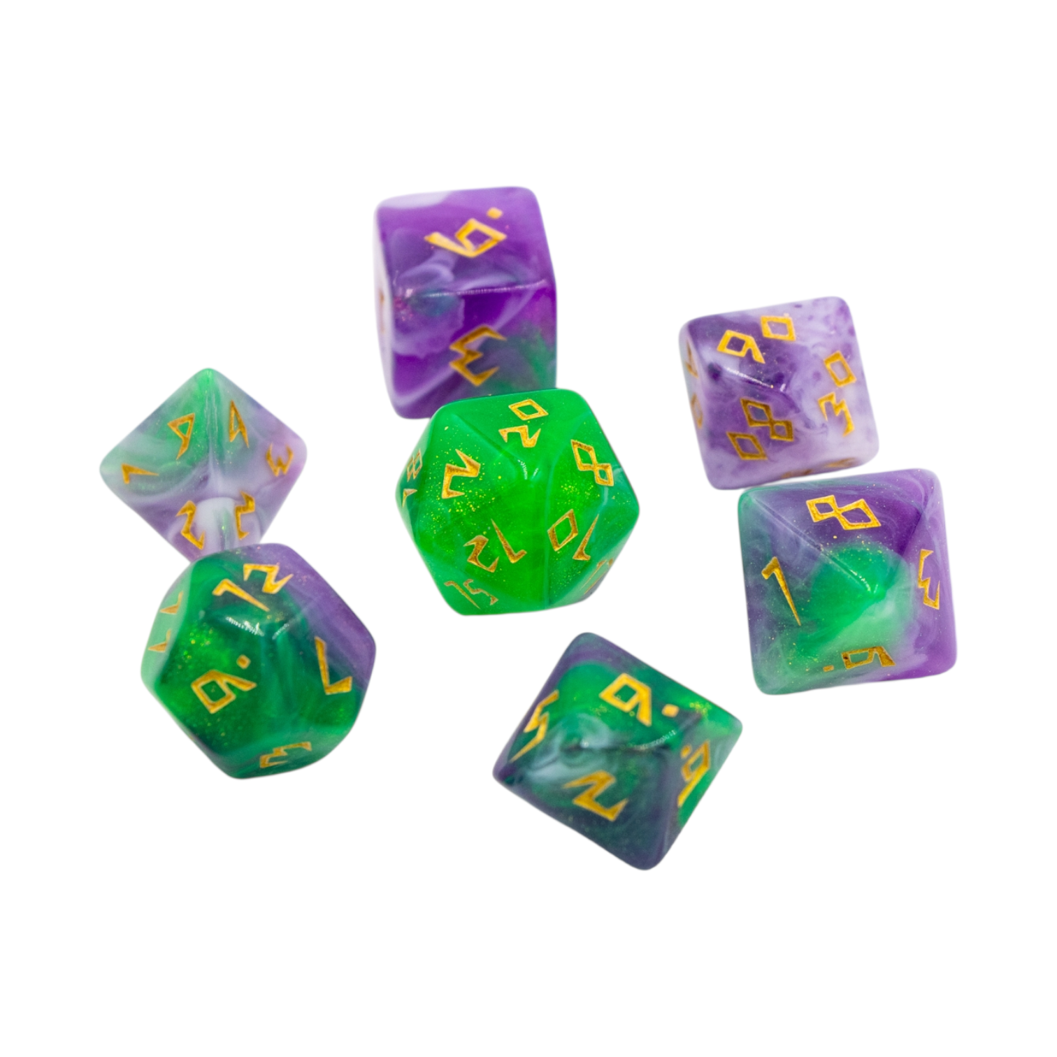 dice4friends-7-teiliges-rpg-w-rfelset-galaxy-orchidee-glitzer image 2