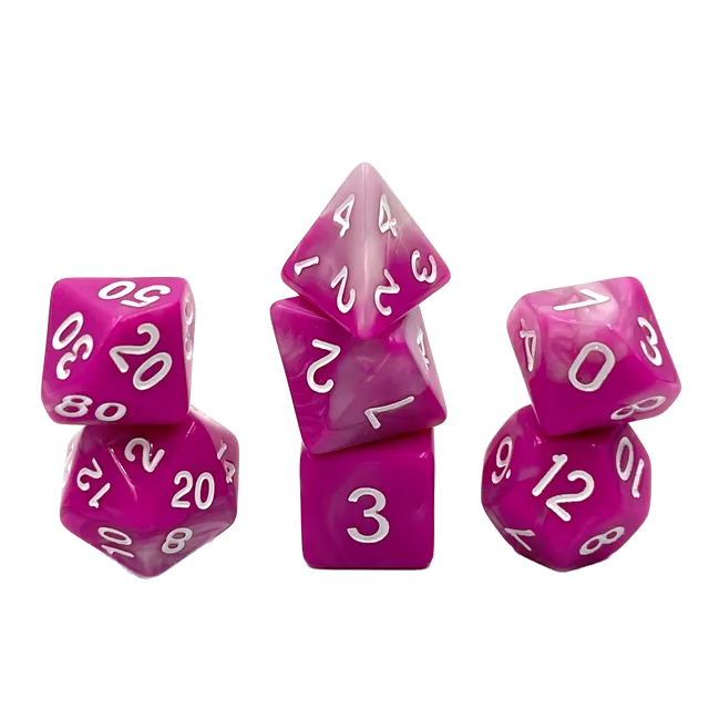 dice4friends-7-teiliges-rpg-w-rfelset-racing-pink-w-rfel-7er image 1