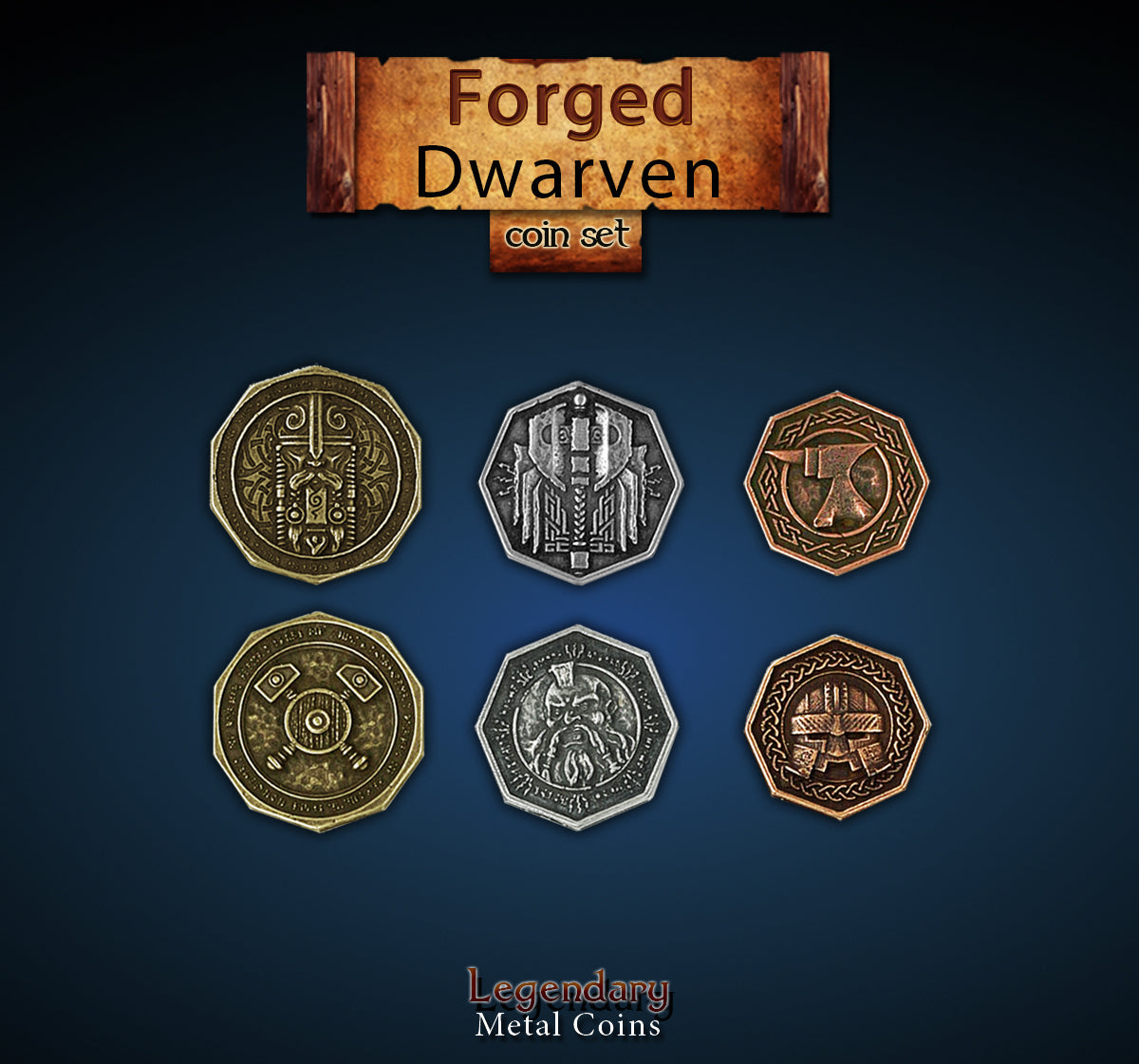 drawlab-legendary-metal-coins-zwergen-m-nzset-20-m-nzen image 1
