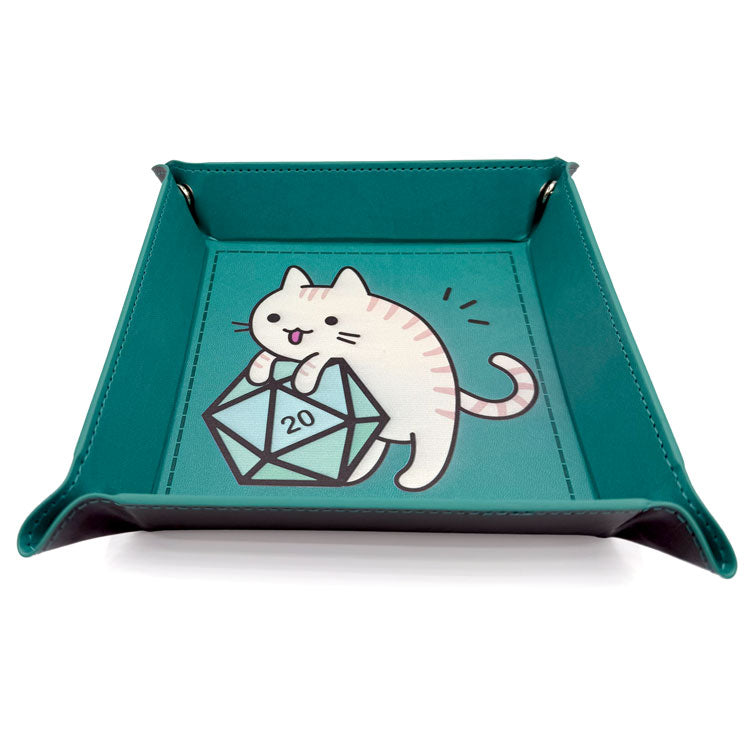 dice4friends-accessoires-w-rfelschale-cat-t-rkis-pu-faltbar image 1