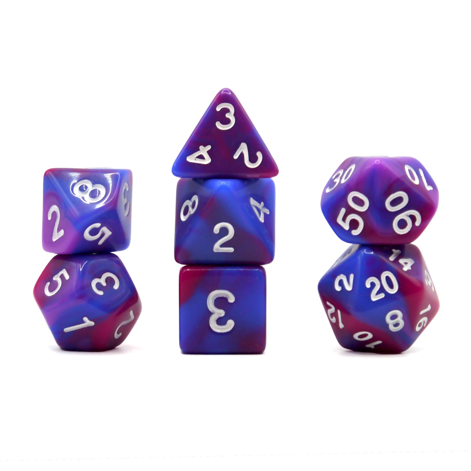dice4friends-rpg-w-rfelset-mehrfarbig-blue-cosmic-w-rfel-7-teilig image 1