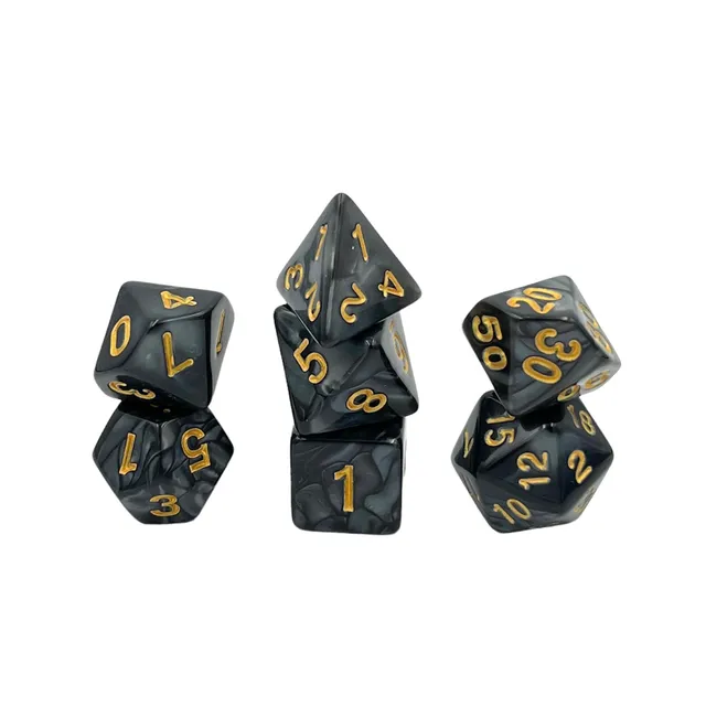 dice4friends-7-teiliges-rpg-w-rfelset-pearl-black-gold-w-rfel image 1