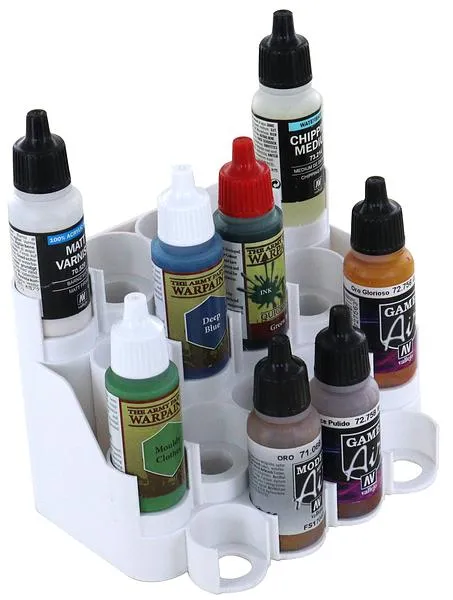 feldherr-paint-rack-farbdisplay-f-r-18-flaschen-schwarz image 1