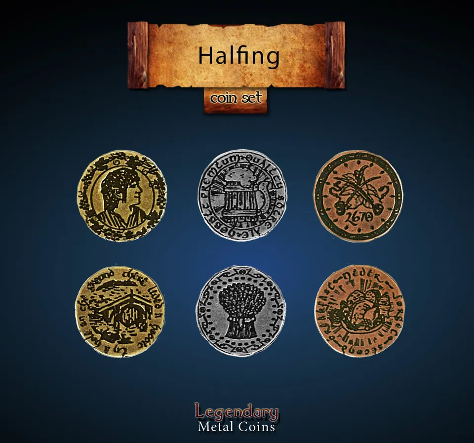 drawlab-legendary-metal-coins-m-nzset-halfling-20-teilig image 1